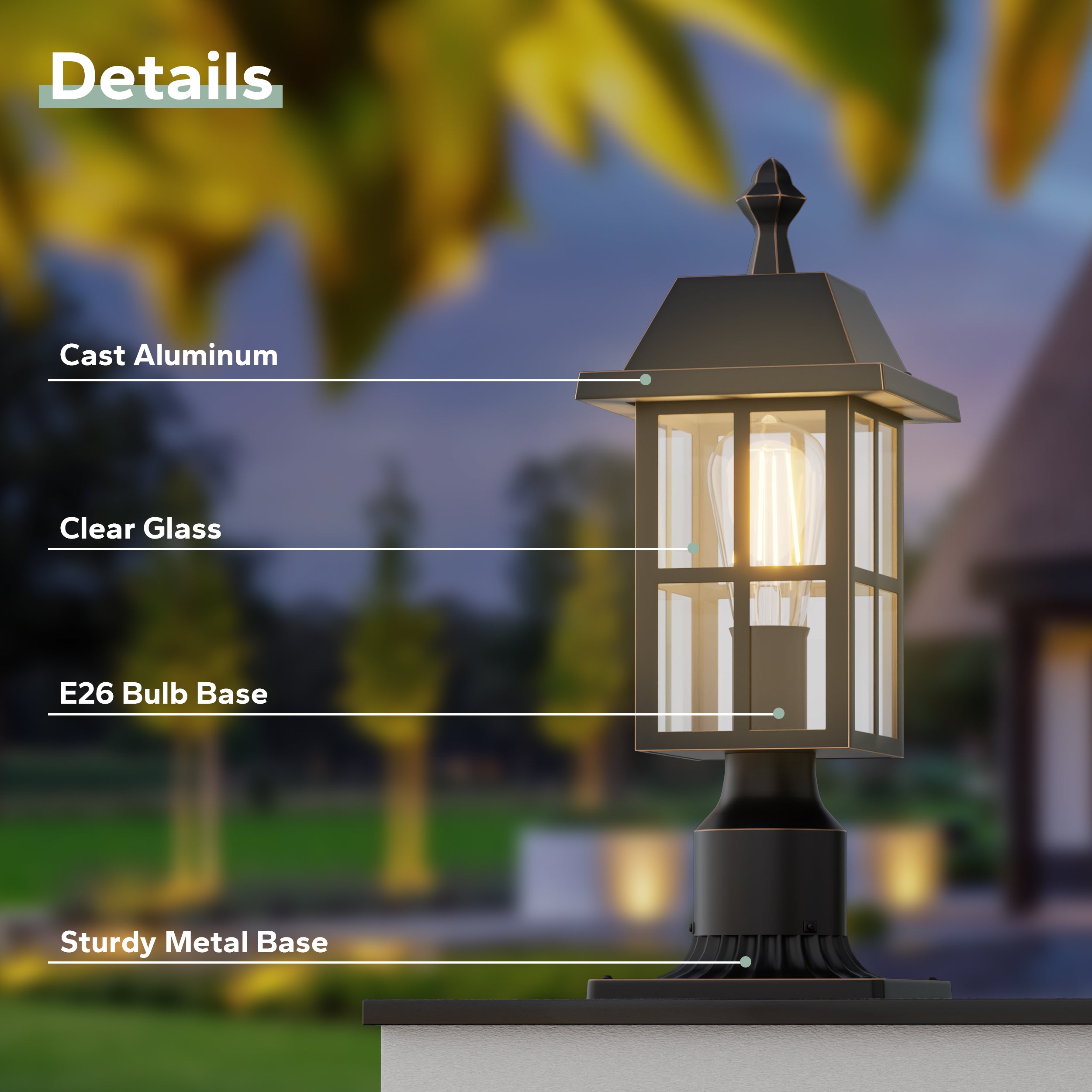 Meluaim Outdoor Post Light