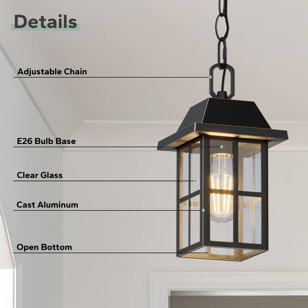 Meluaim Waterproof Outdoor Hanging Light