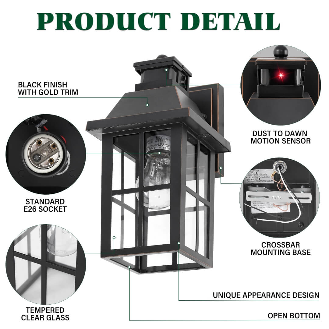 Meluaim Waterproof Outdoor Porch Light